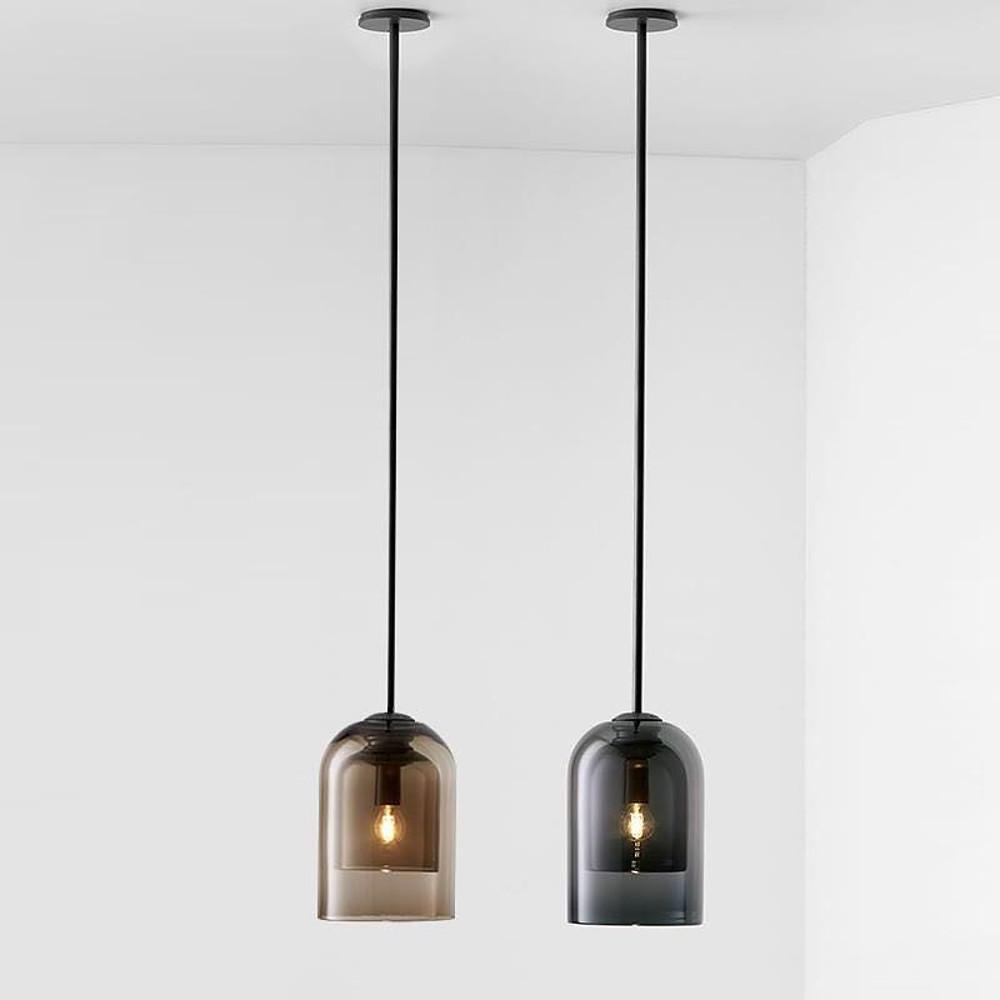 Nordic Glass Pendant Light with LED – Modern Industrial Ceiling Lamp