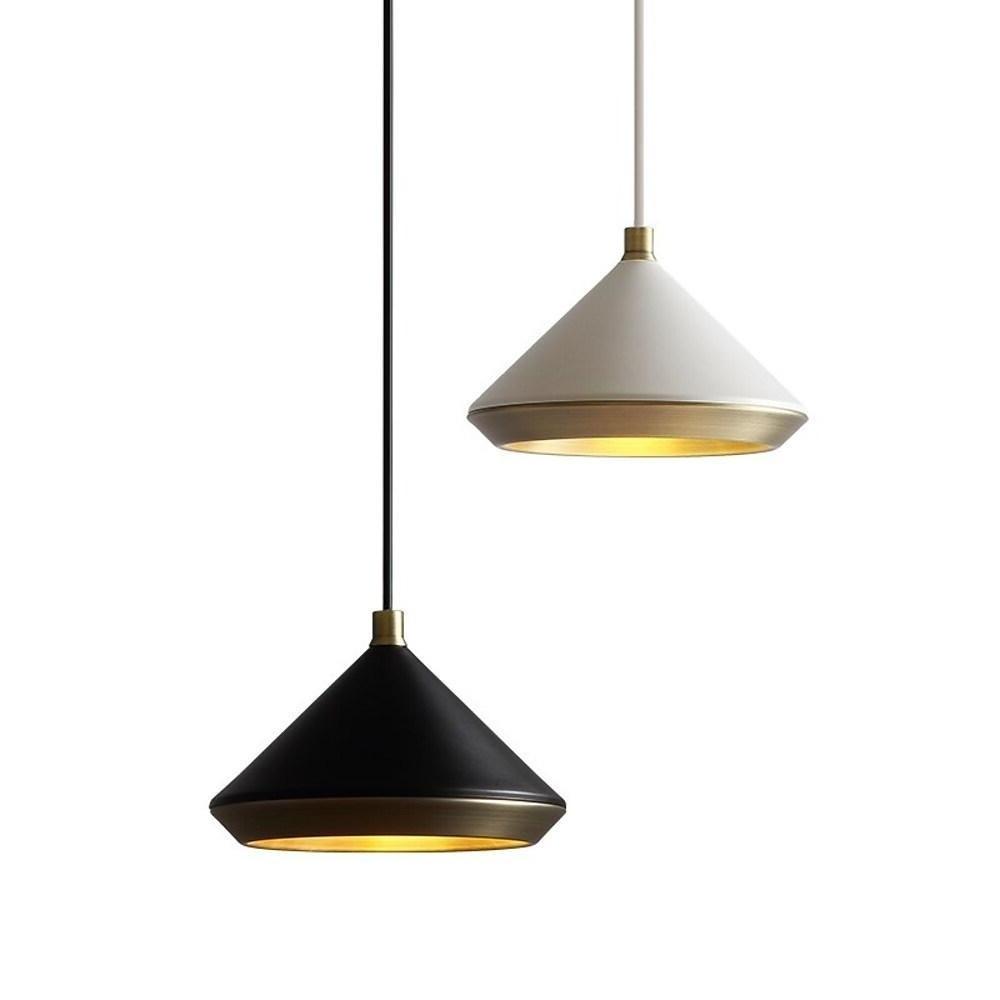 Modern Conical Dome Pendant Light in Aluminum - Adjustable Height