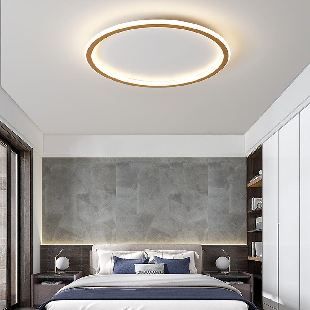 Minimalist Square Flush Mount LED Ceiling Light with Remote
