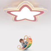 Star Shape White LED Flush Mount Ceiling Light – Modern Metal Fixture