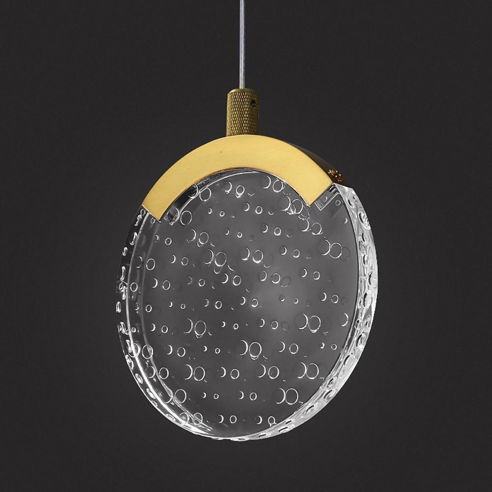 Nordic Circular Acrylic Copper LED Pendant Light