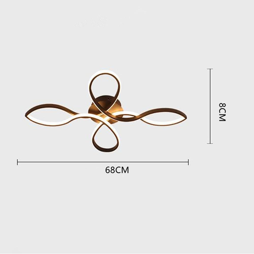 Wave Flower Dimmable LED Ceiling Light Flush Mount Aluminum