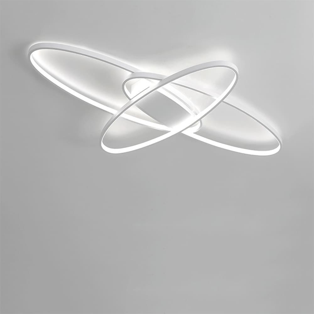 Overlapping Oval LED Flush Mount Ceiling Light - Modern Metal
