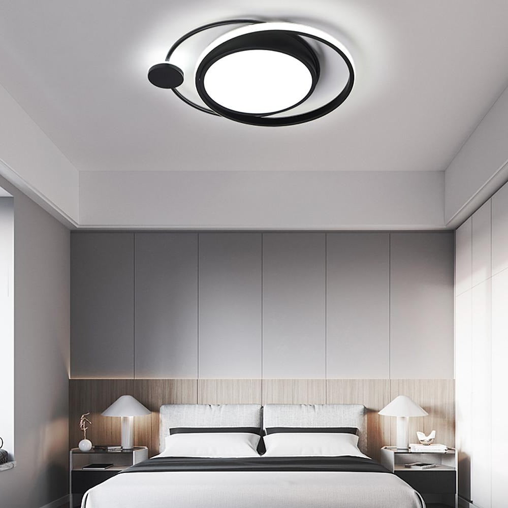 LED Geometric Circle Flush Mount Ceiling Light - Dimmable Acrylic