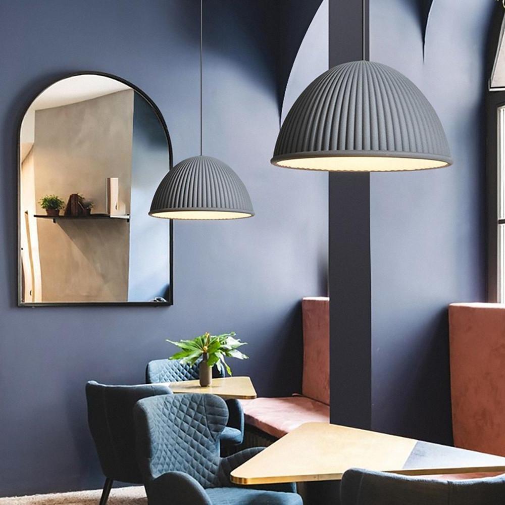 Artistic Dome Pendant Light Modern Metal Resin Ceiling Fixture