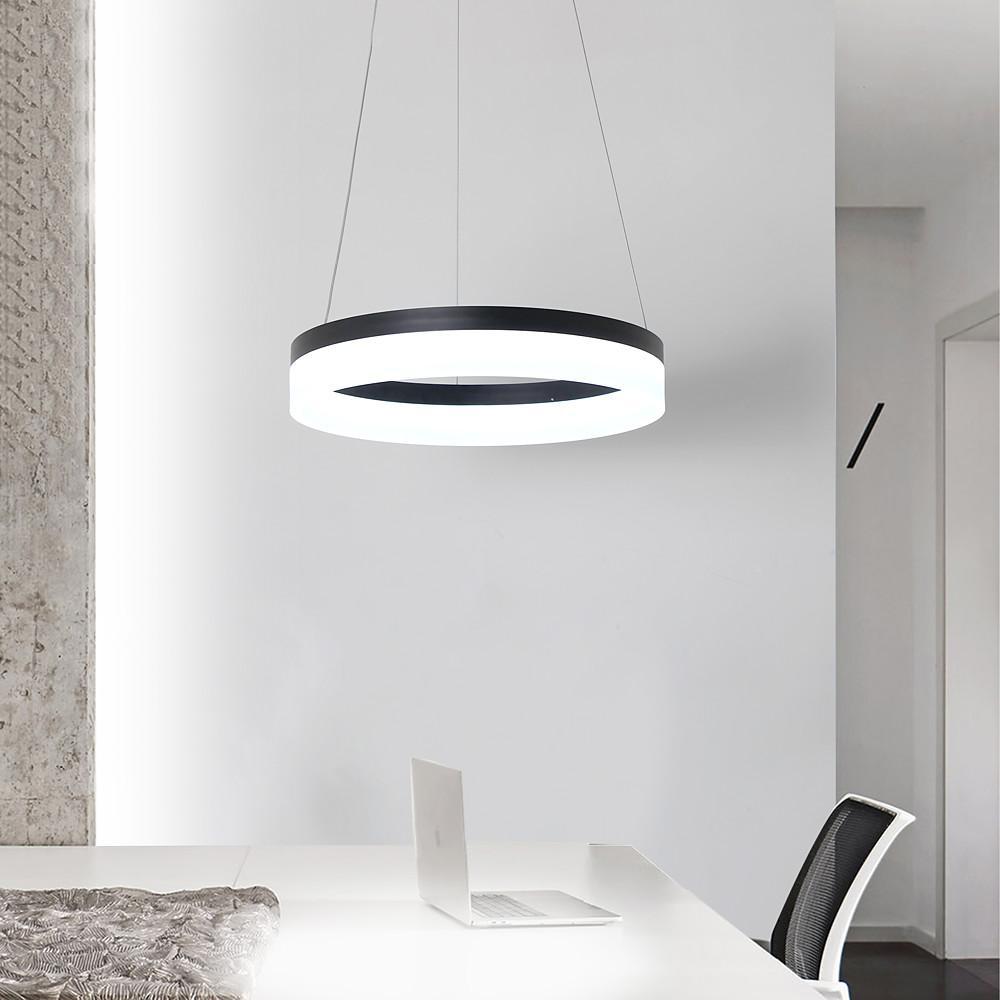 Modern Ring Pendant Light Aluminum Acrylic LED Ceiling Fixture
