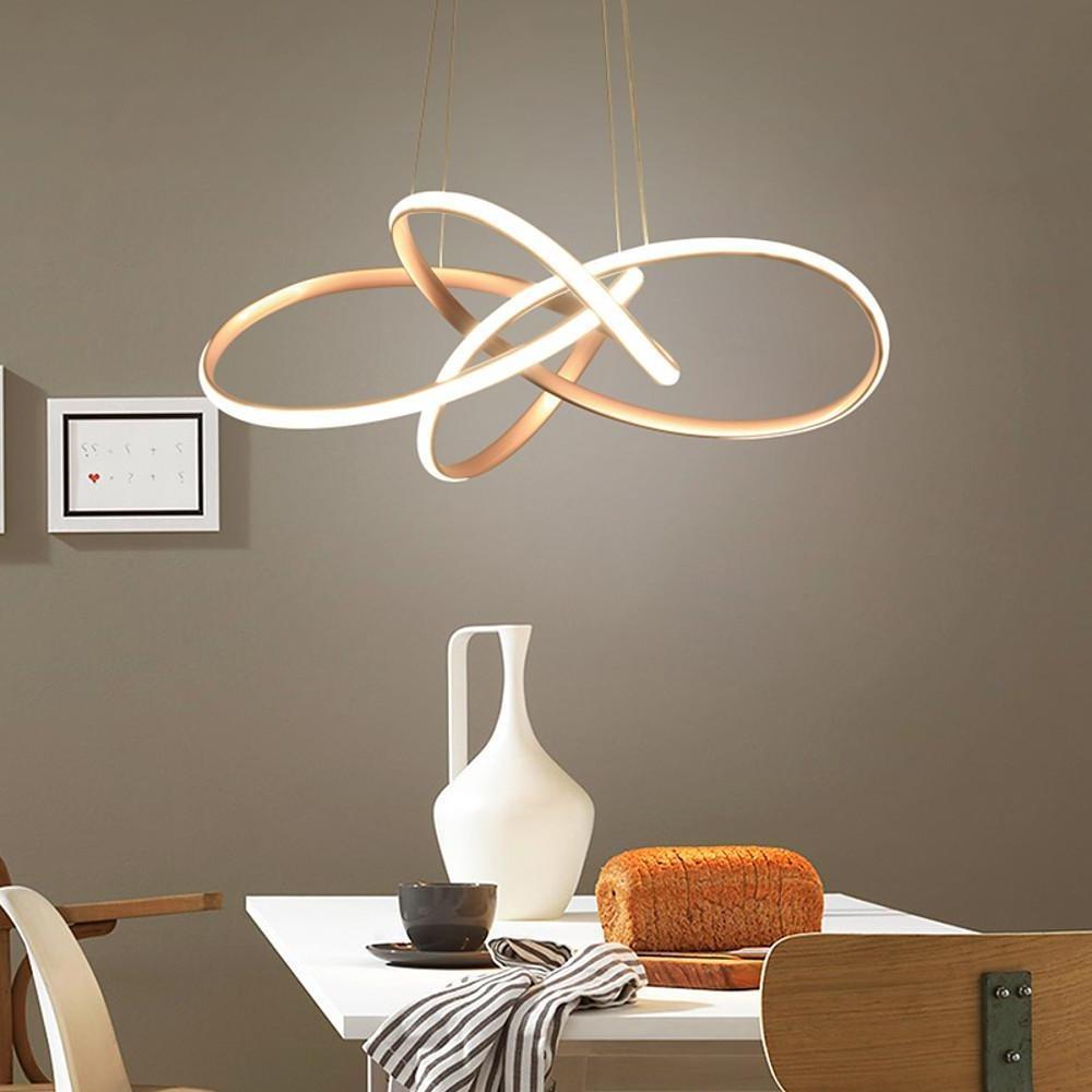 Interweaving Wave Pendant Light Aluminum Acrylic LED Chandelier