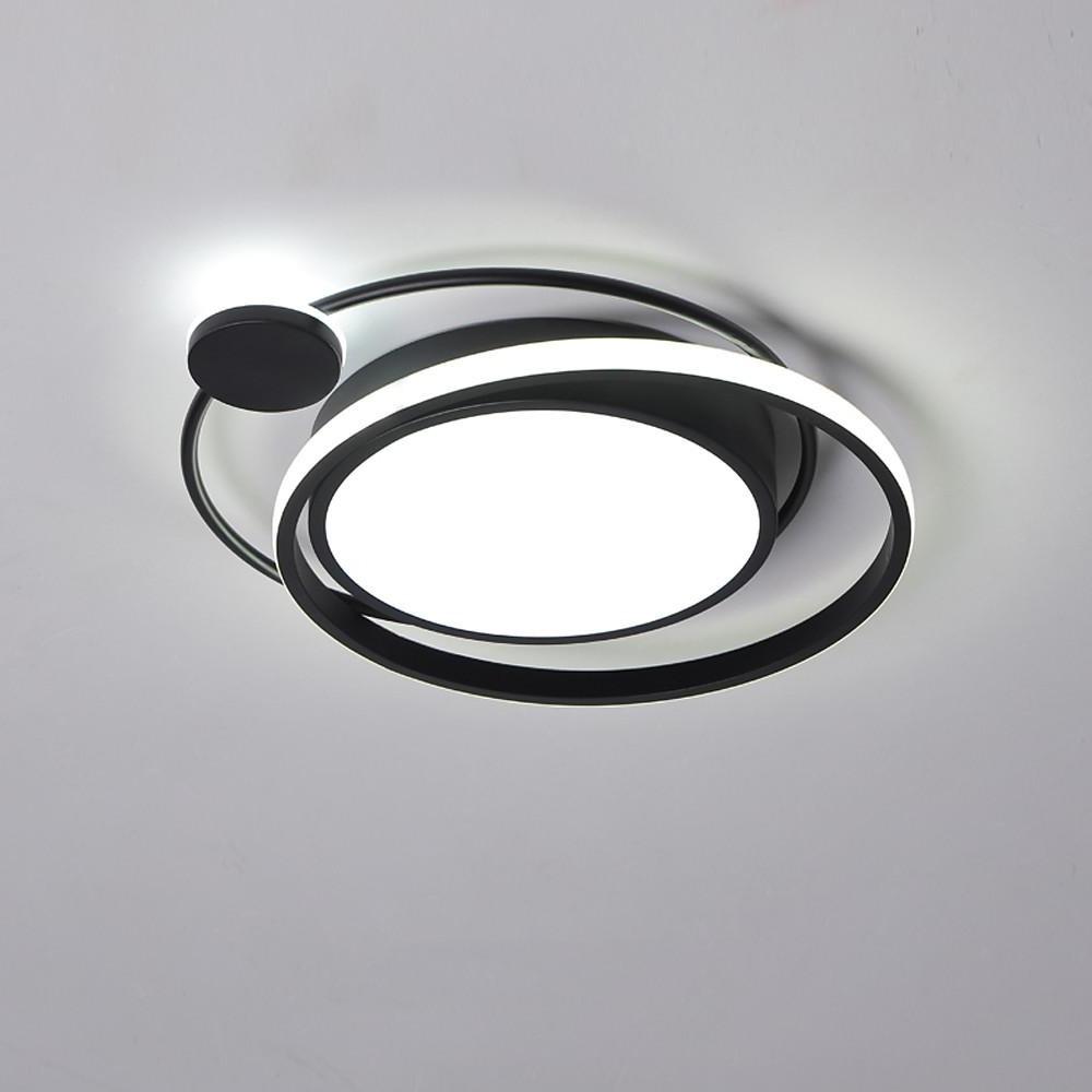 LED Geometric Circle Flush Mount Ceiling Light - Dimmable Acrylic