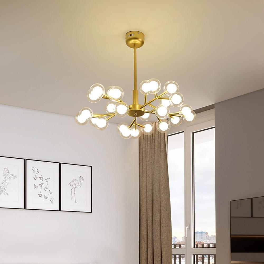 25-Light Glass Bubble Sputnik Chandelier Modern Ceiling Light
