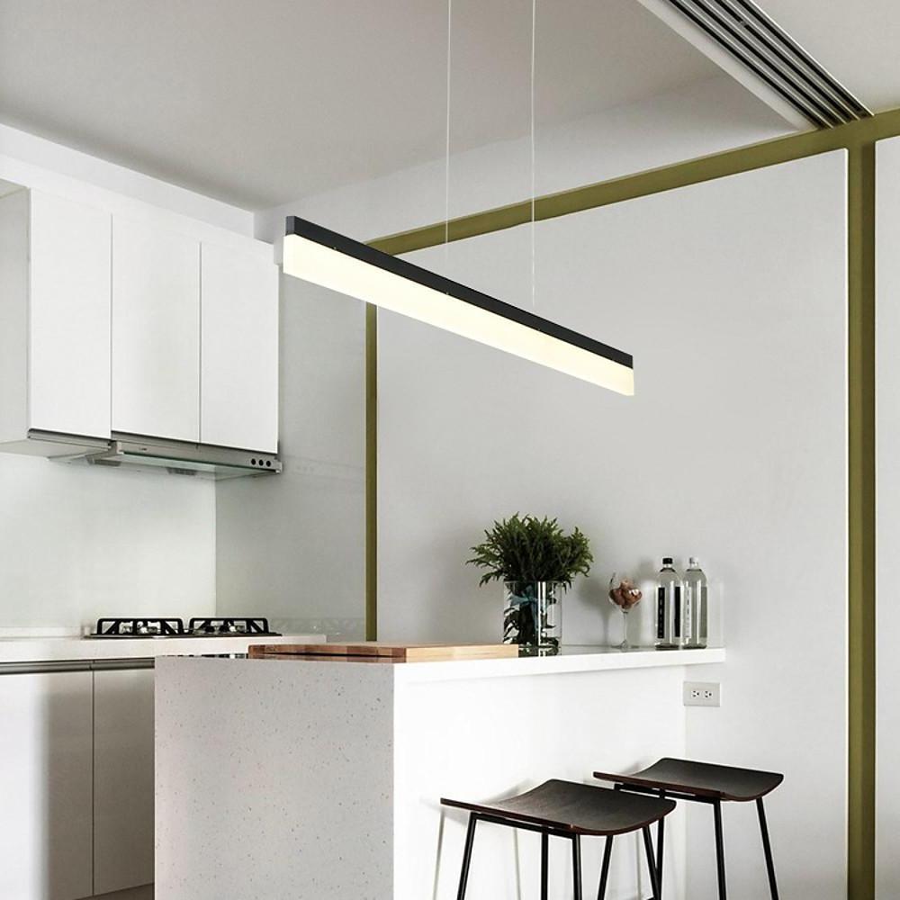 Modern Linear Aluminum Pendant Light with Acrylic Shade