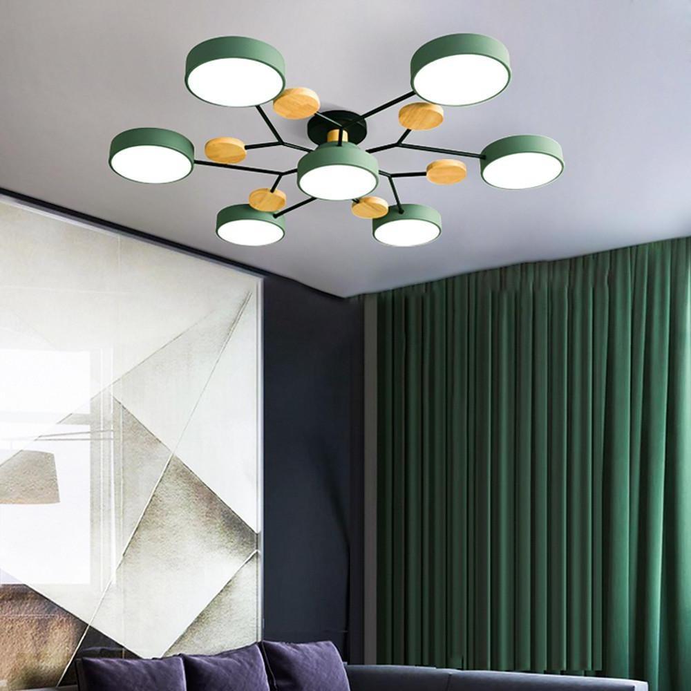 Sputnik LED Chandelier Modern Geometric Metal PVC Ceiling Light