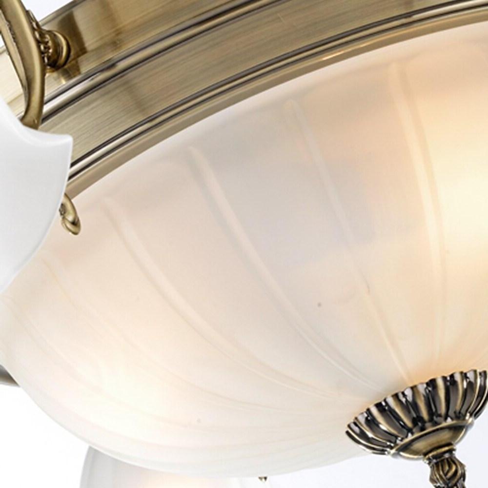 8-Light Traditional Chandelier with Electroplated Glass Shades