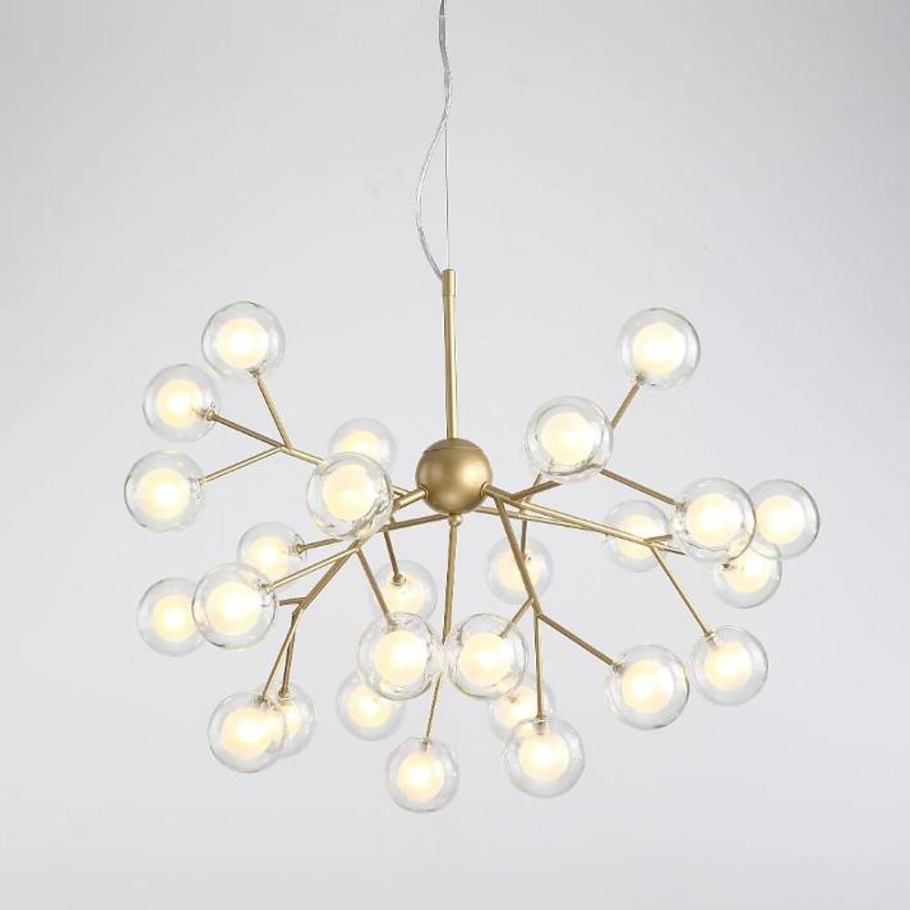 Artistic Branch Glass Globe Modern Chandelier with 27 LED Lights