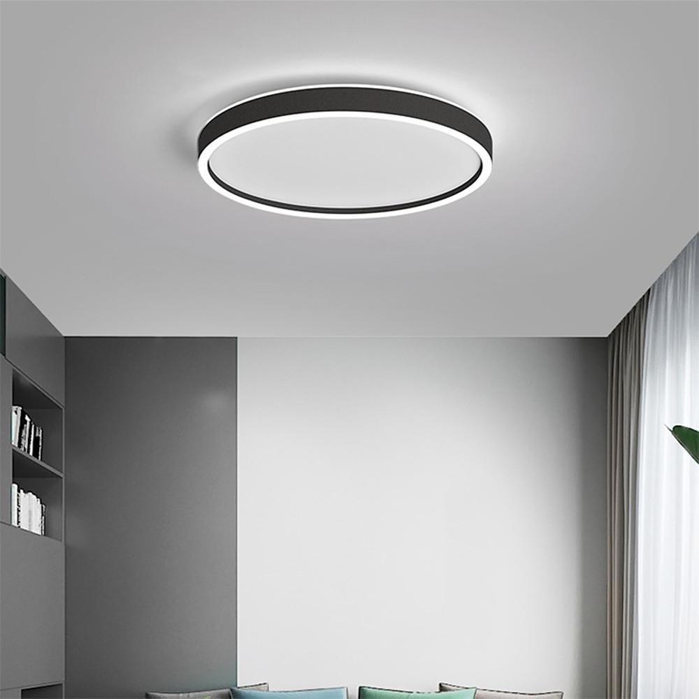 Modern Circular Metal Flush Mount LED Ceiling Light