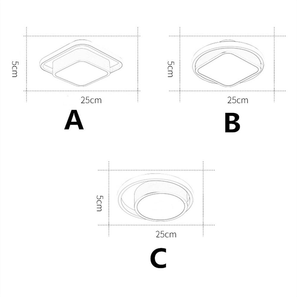 Modern Geometric LED Flush Mount Ceiling Light - Square & Round