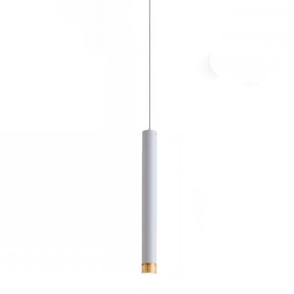 Modern Linear Pendant Light Metal Cylindrical Industrial Hanging