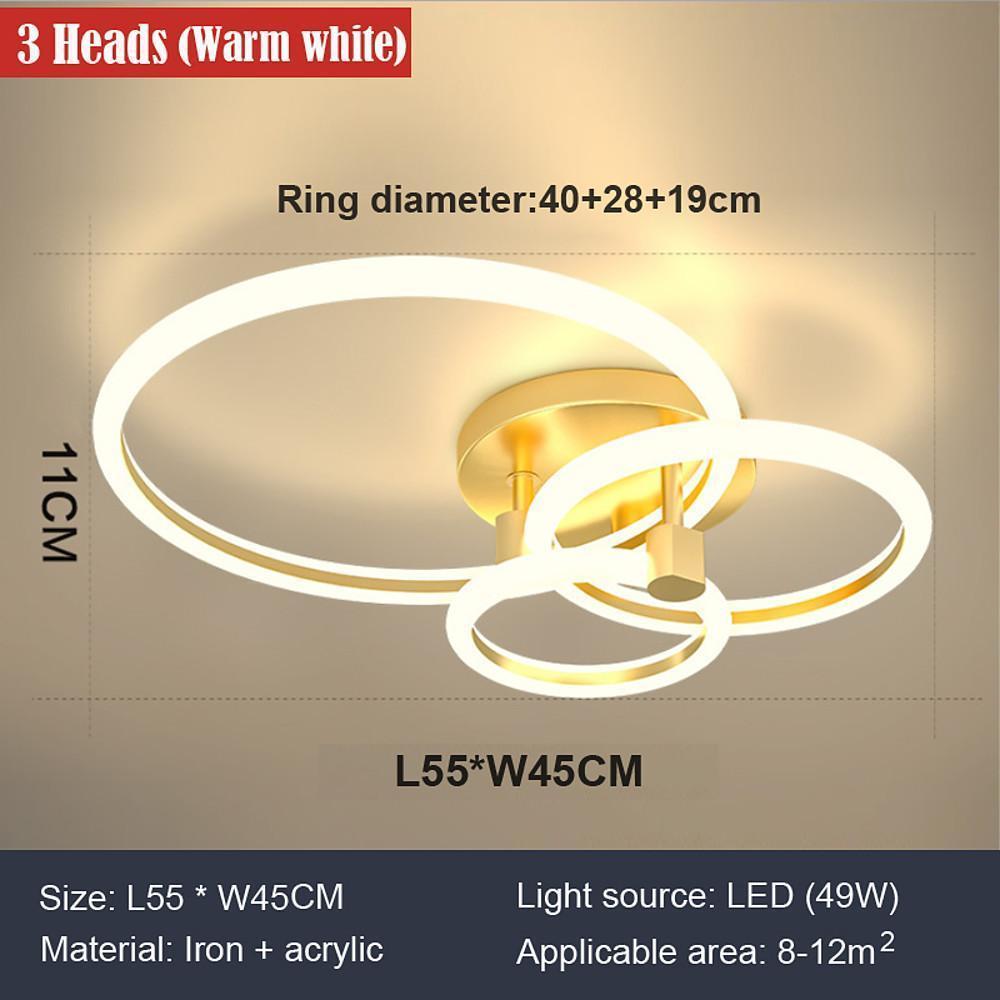Modern Circular Ring LED Flush Mount Ceiling Light with Remote