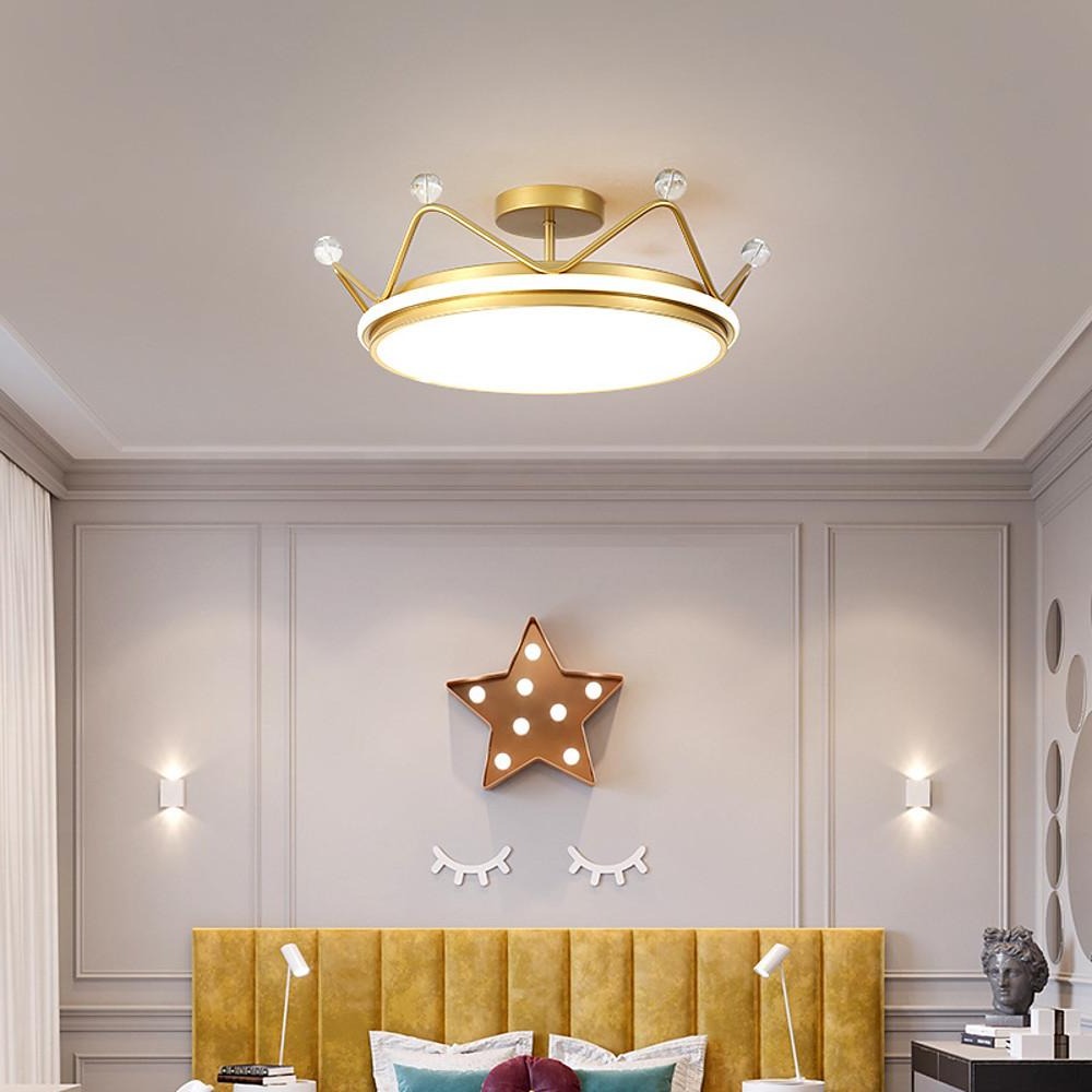 Dimmable LED Circle Flush Mount Ceiling Light - Nordic Style