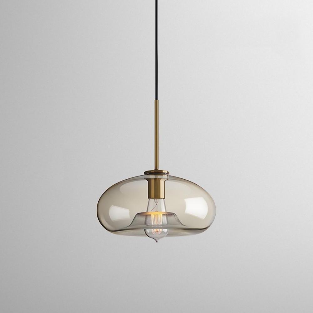 Vintage Electroplated Glass Pendant Light - Nordic Industrial Design
