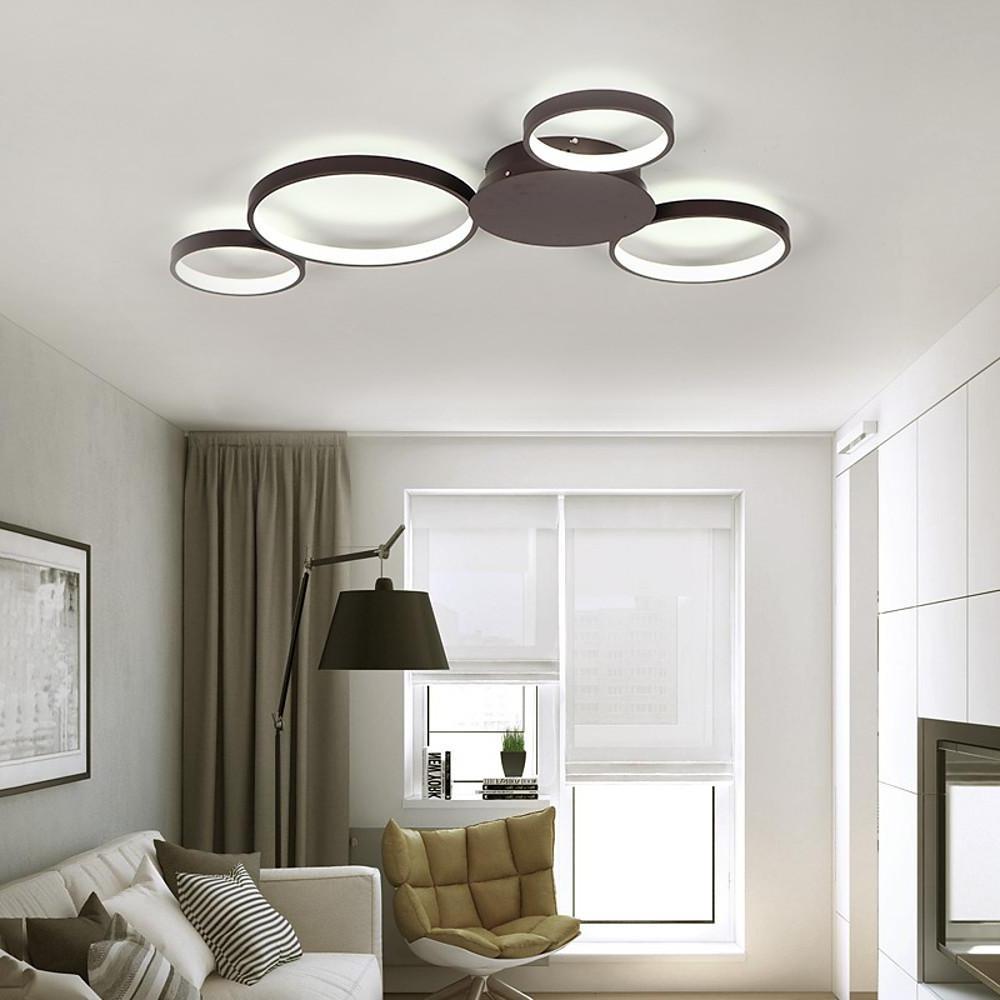 Modern 4-Circle LED Flush Mount Ceiling Light - Silicone Shade