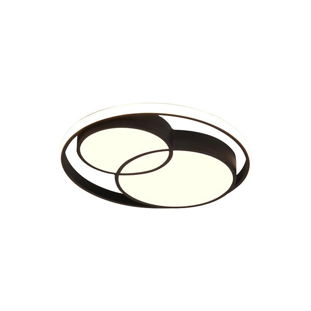 Modern Three-Circle LED Flush Mount Ceiling Light - Dimmable