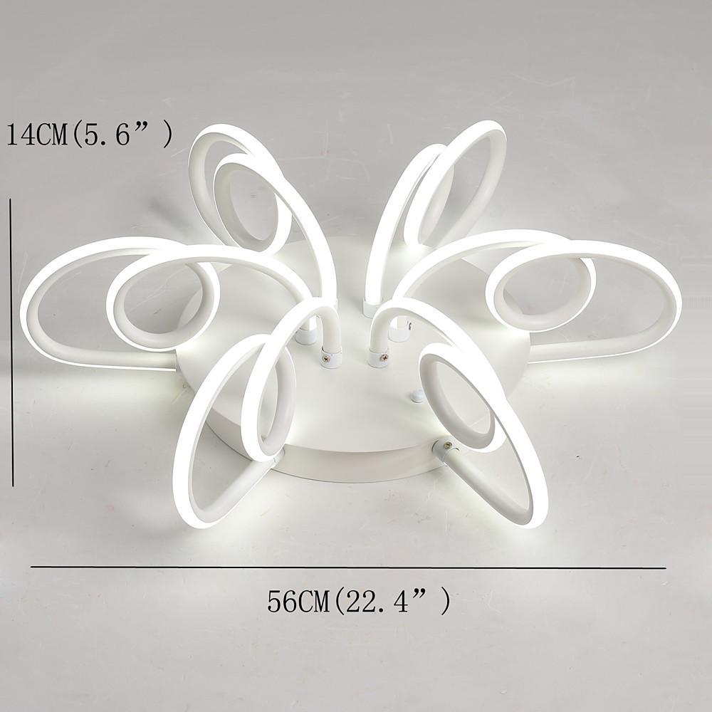 Chrysanthemum Flush Mount LED Ceiling Light – Modern Metal & Silica