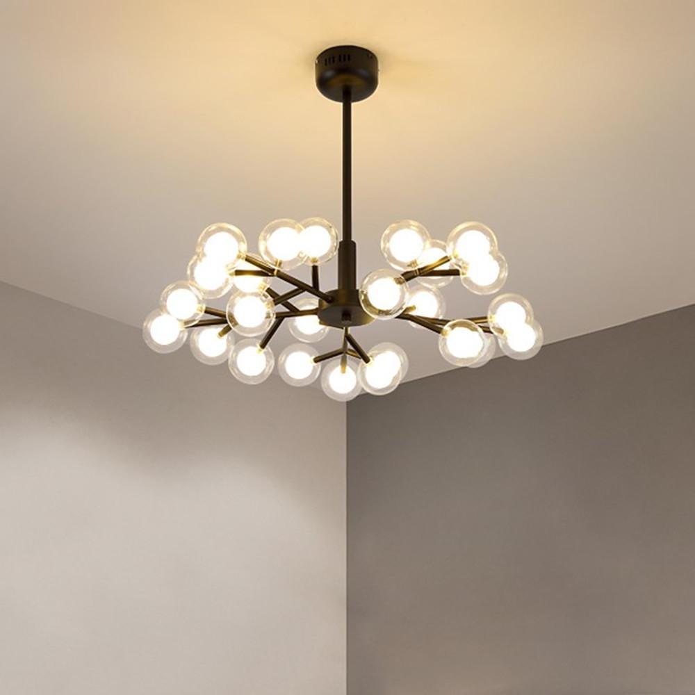 25-Light Glass Bubble Sputnik Chandelier Modern Ceiling Light