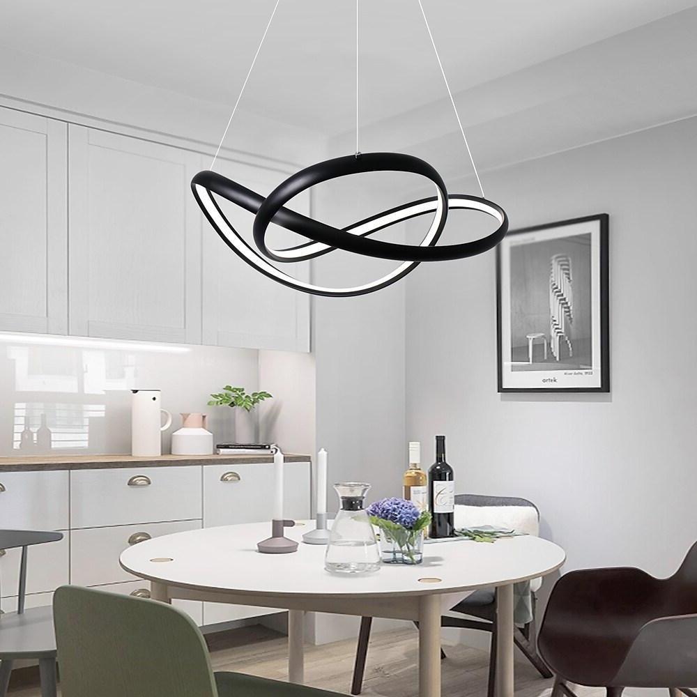 Abstract Wave Modern LED Pendant Light - Dimmable Dining Room