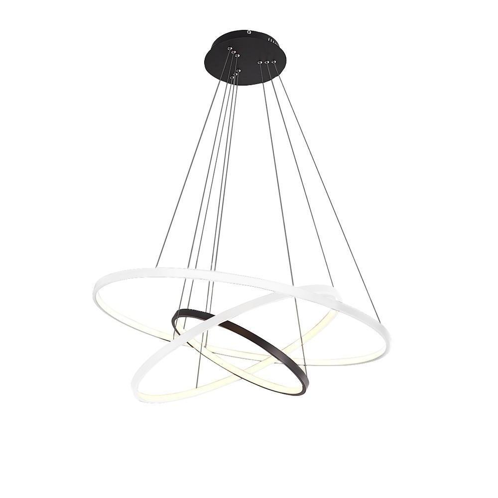Adjustable Multi-Circle LED Dimmable Chandelier with Remote