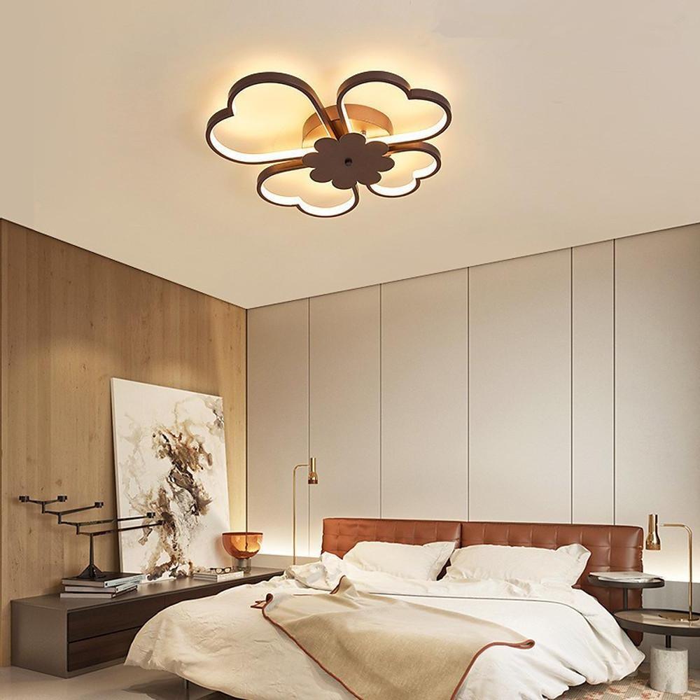 Modern Floral LED Flush Mount Ceiling Light - Metal & Aluminum
