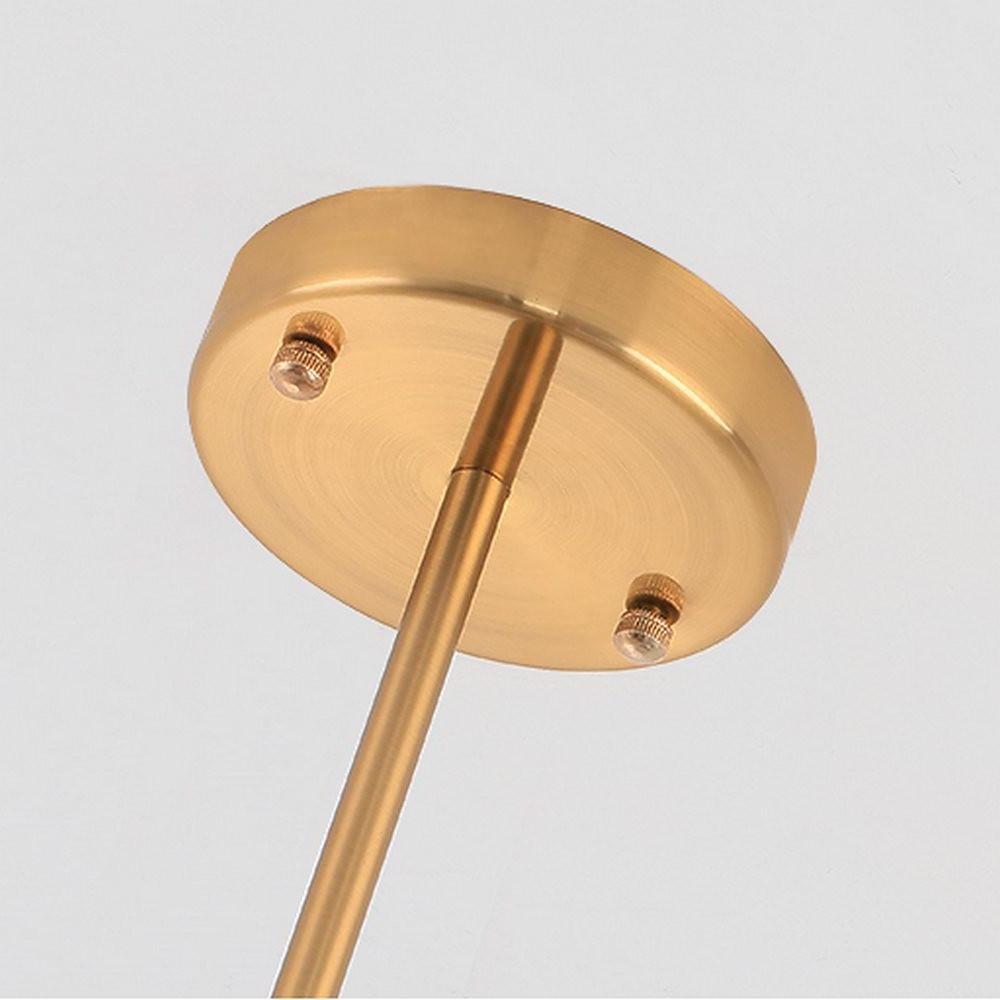 Geometrical Gold Sputnik Chandelier with Glass Globes 6-Light