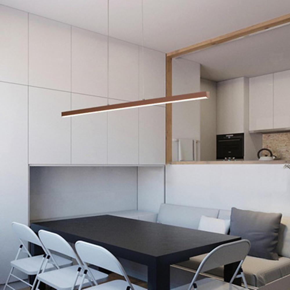 Modern Linear Chandelier Aluminum Acrylic Dining Room Pendant