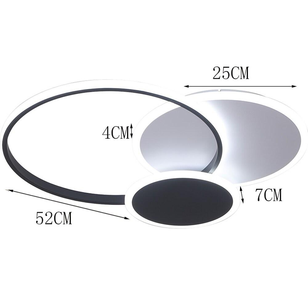 3 Circle LED Flush Mount Ceiling Light - Modern Nordic Design
