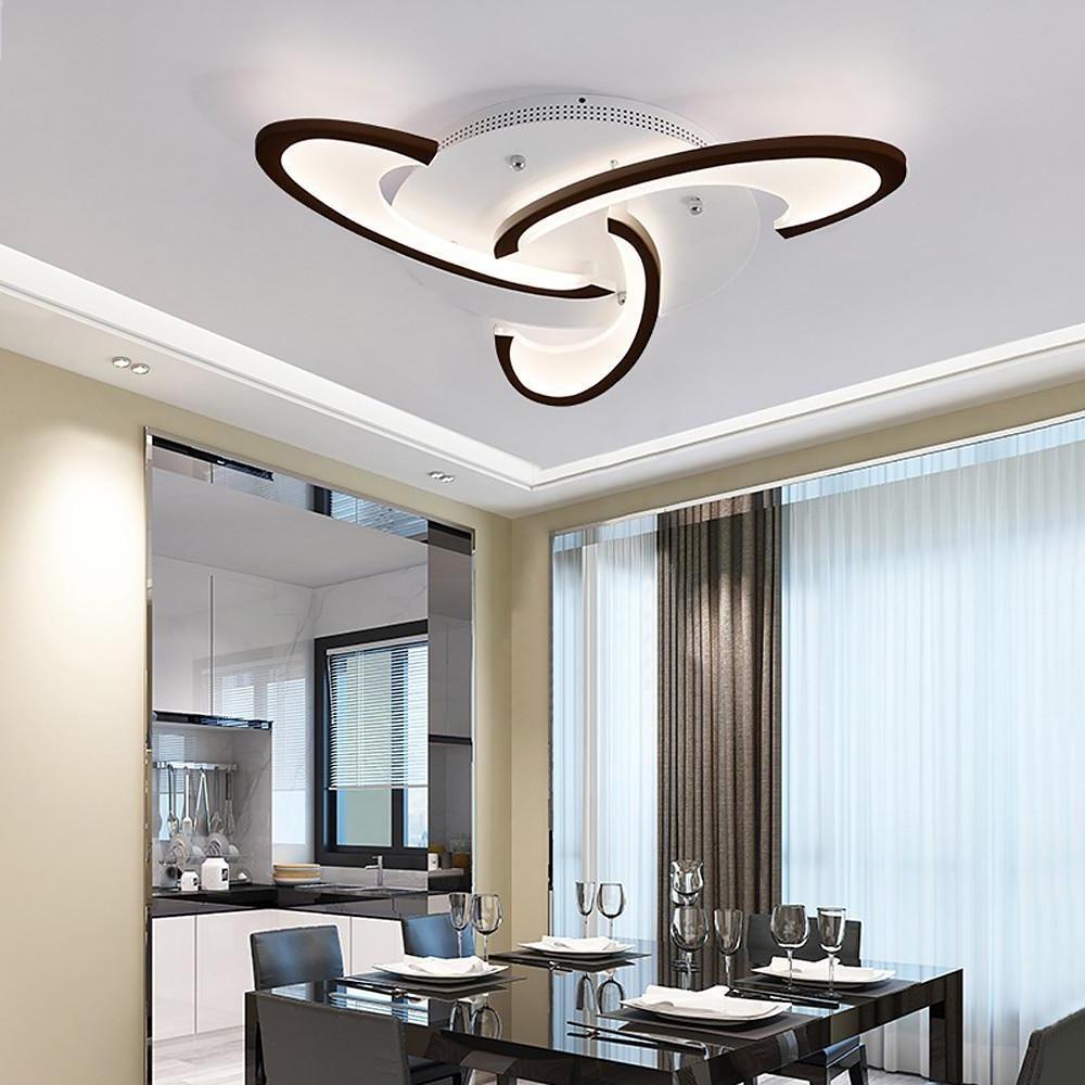 Geometric Flush Mount Ceiling Light | Modern Acrylic LED Dimmable