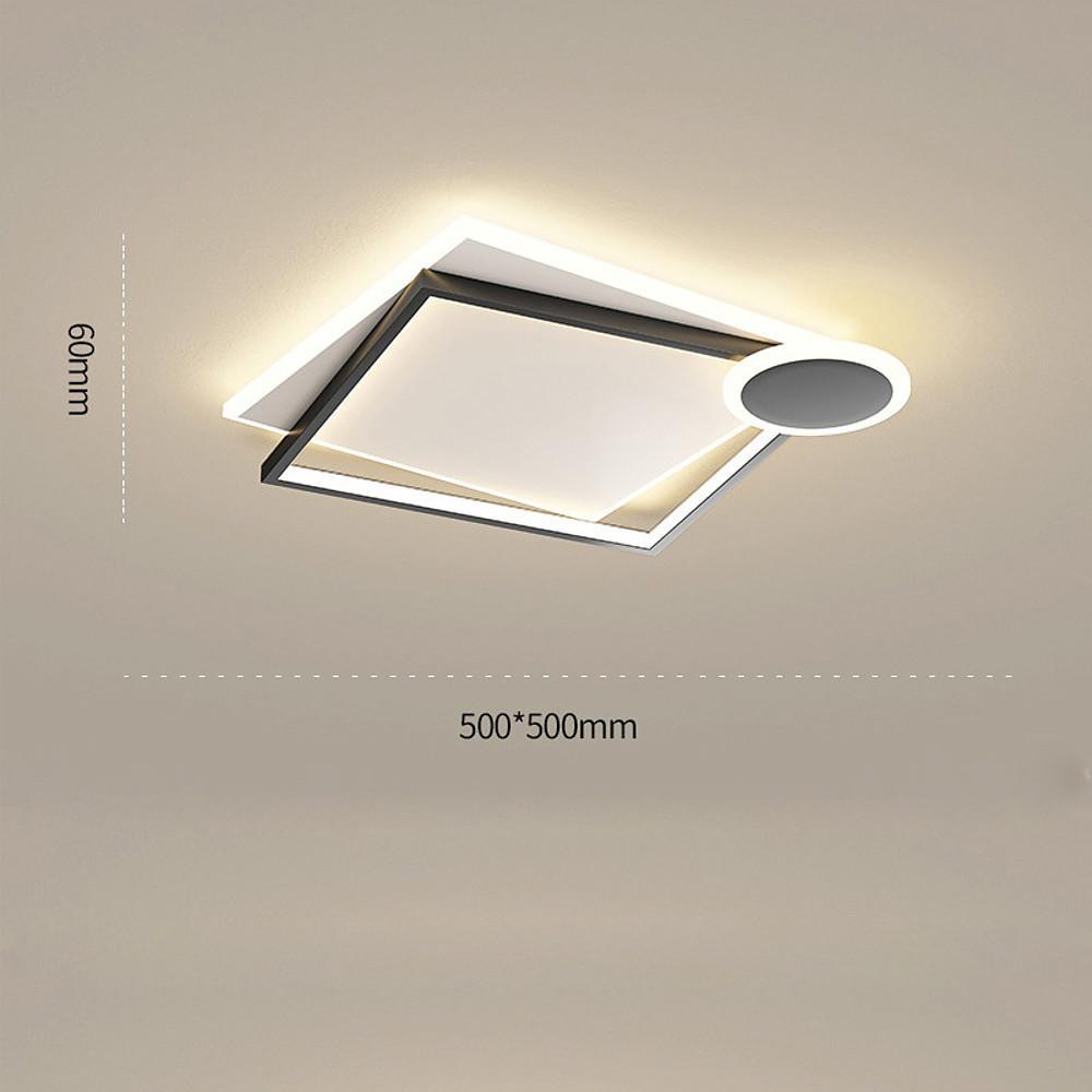Modern Geometric LED Flush Mount Ceiling Light – Metal & Acrylic