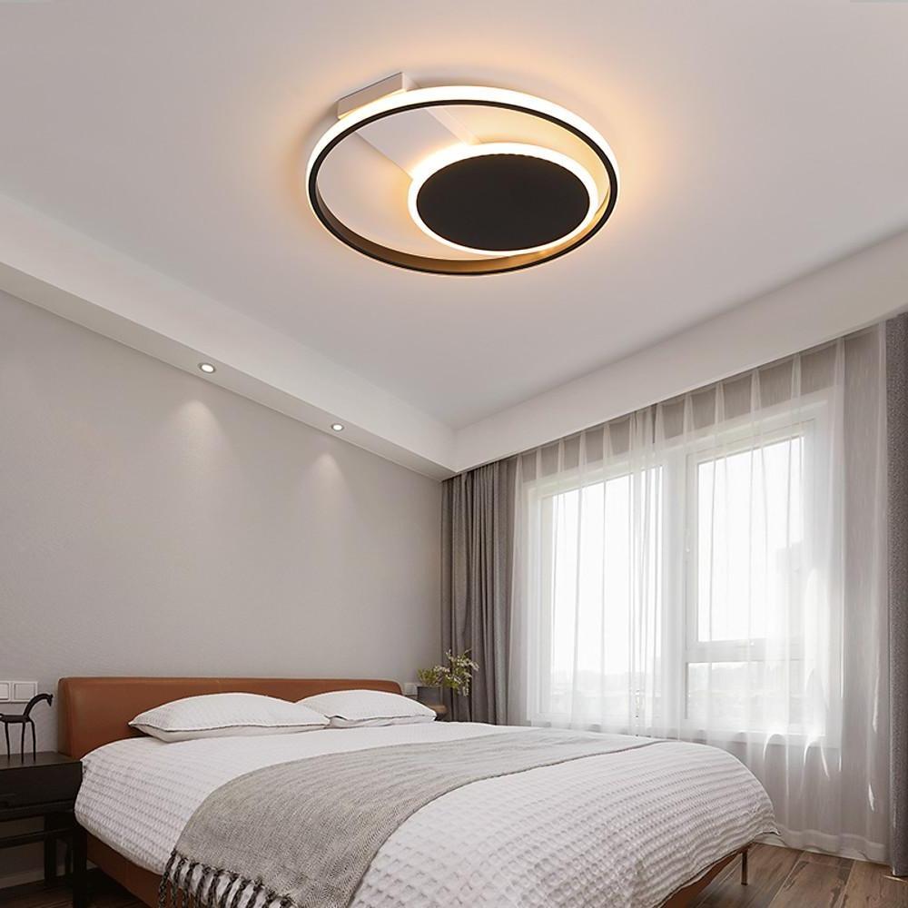 Dual Circle LED Flush Mount Ceiling Light – Modern Ambient Lighting