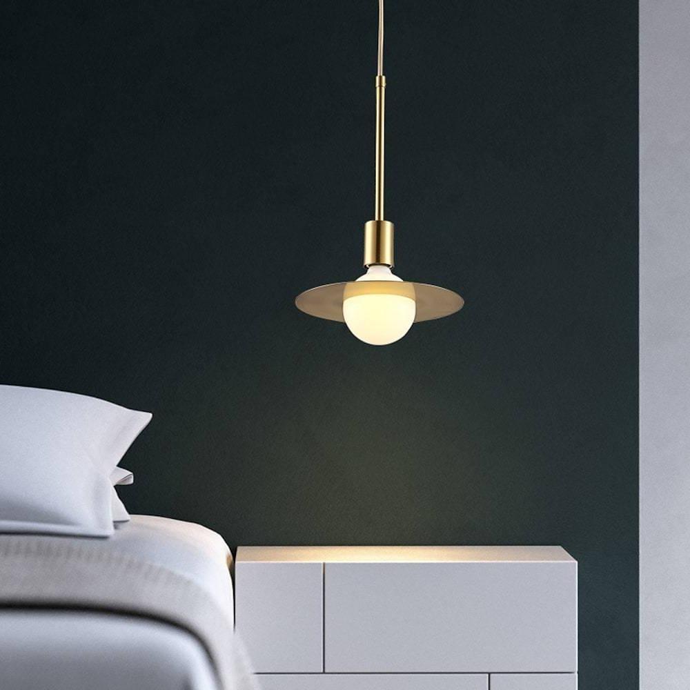 Modern Gold Metal Ball Pendant Light with Adjustable Height