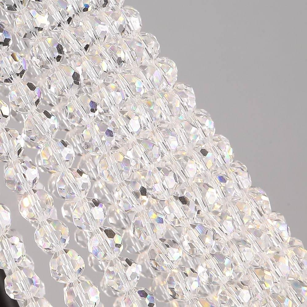 Vintage Wagon Wheel Crystal Chandelier - Black Metal Candle Style