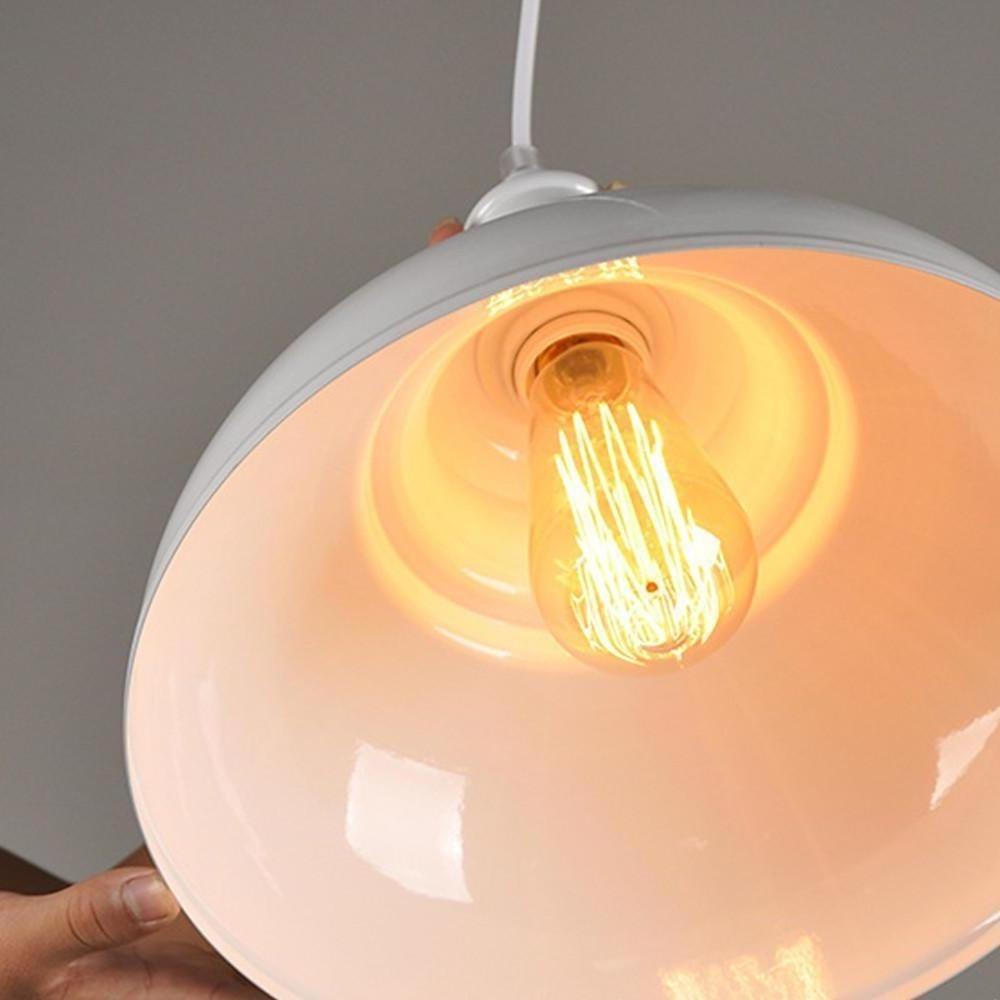 Industrial Metal Pendant Light with Adjustable Cord