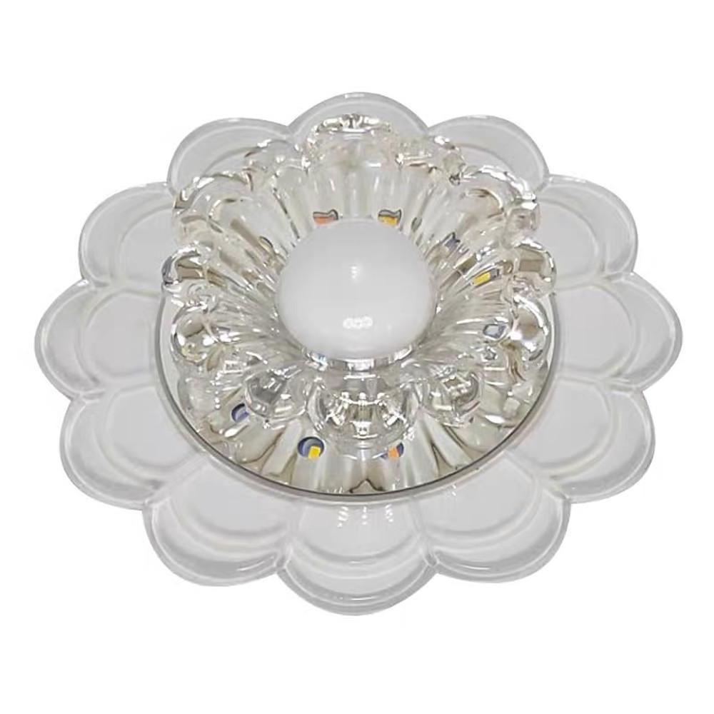 Floral Crystal Flush Mount LED Ceiling Light for Kids & Entryway