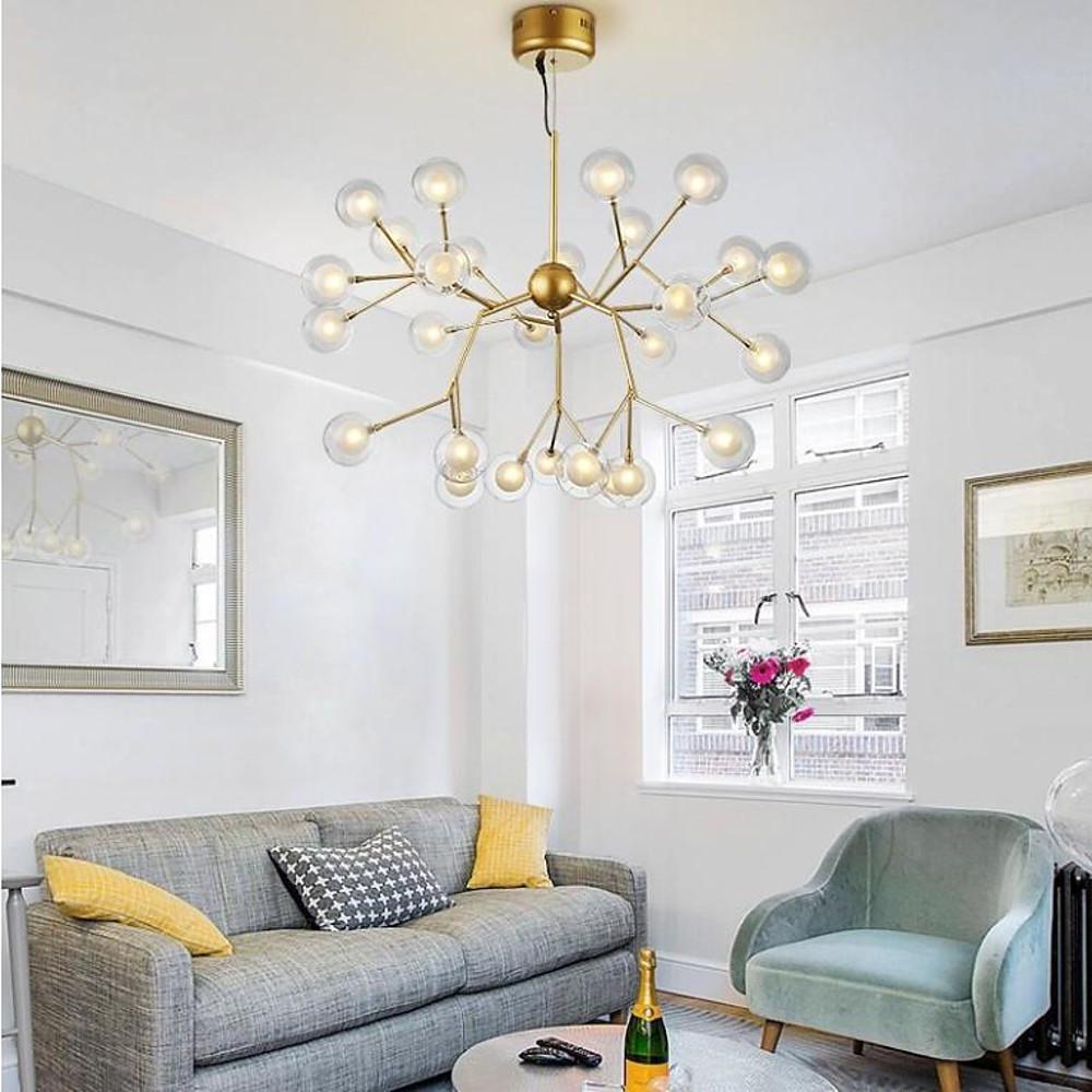Artistic Branch Glass Globe Modern Chandelier with 27 LED Lights