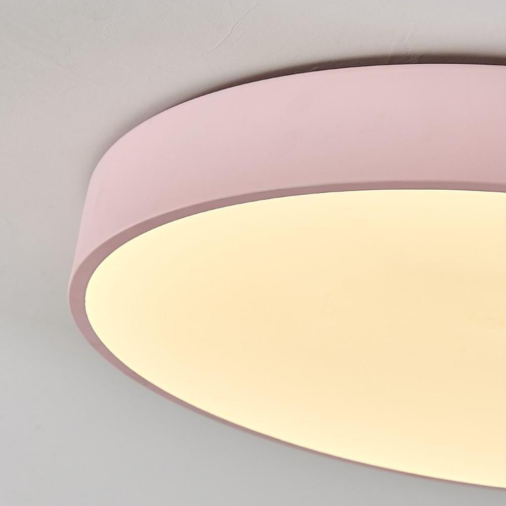 Ultra-Thin Round LED Ceiling Light Flush Mount Wood Frame