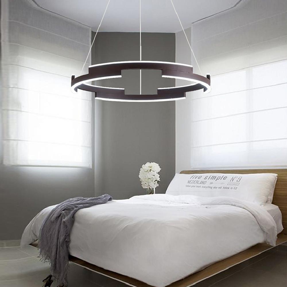 Modern Geometric Circle Pendant Light – Metal LED Chandelier