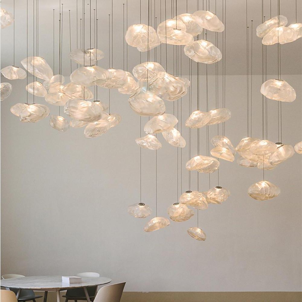 Industrial Glass Bubble Staircase Pendant Light