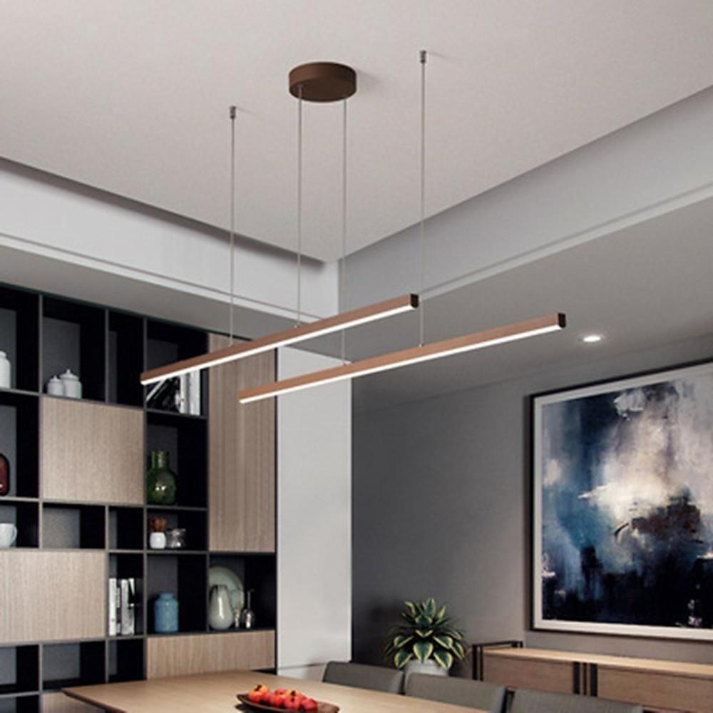 Modern Linear Chandelier Aluminum Acrylic Dining Room Pendant