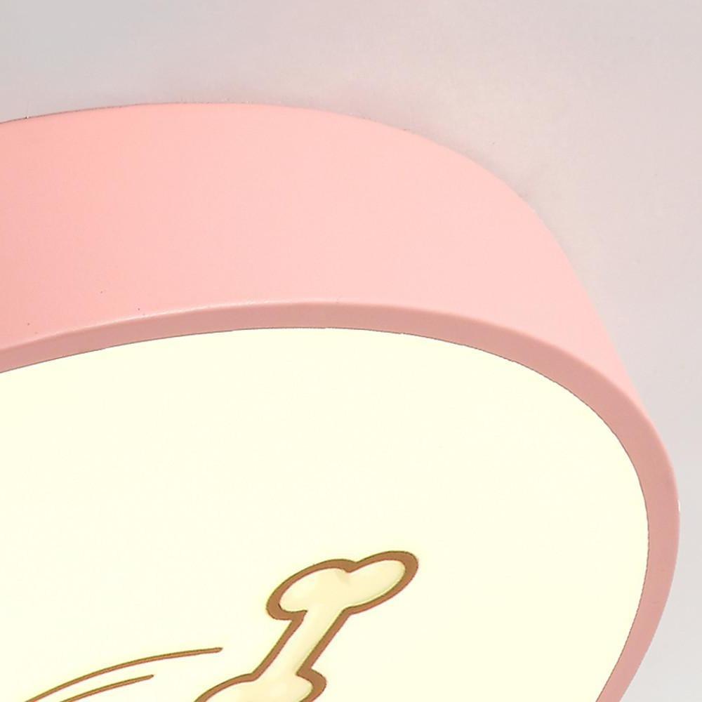 Circular Dog Design Flush Mount LED Ceiling Light for Kids Bedroom