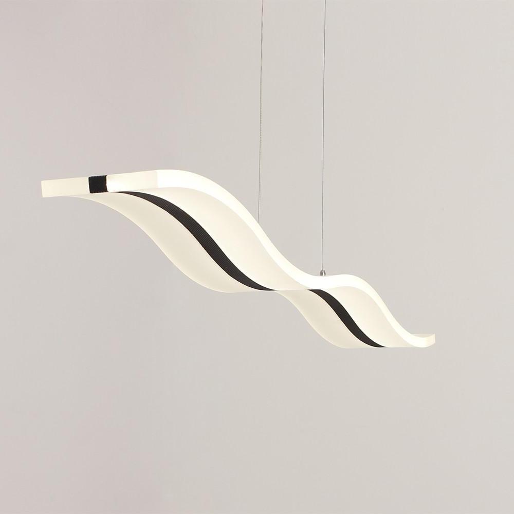 Wavy Acrylic Dimmable LED Pendant Light Modern Chandelier