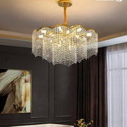 Crystal Lantern Chandelier Modern Electroplated Stainless Steel LED