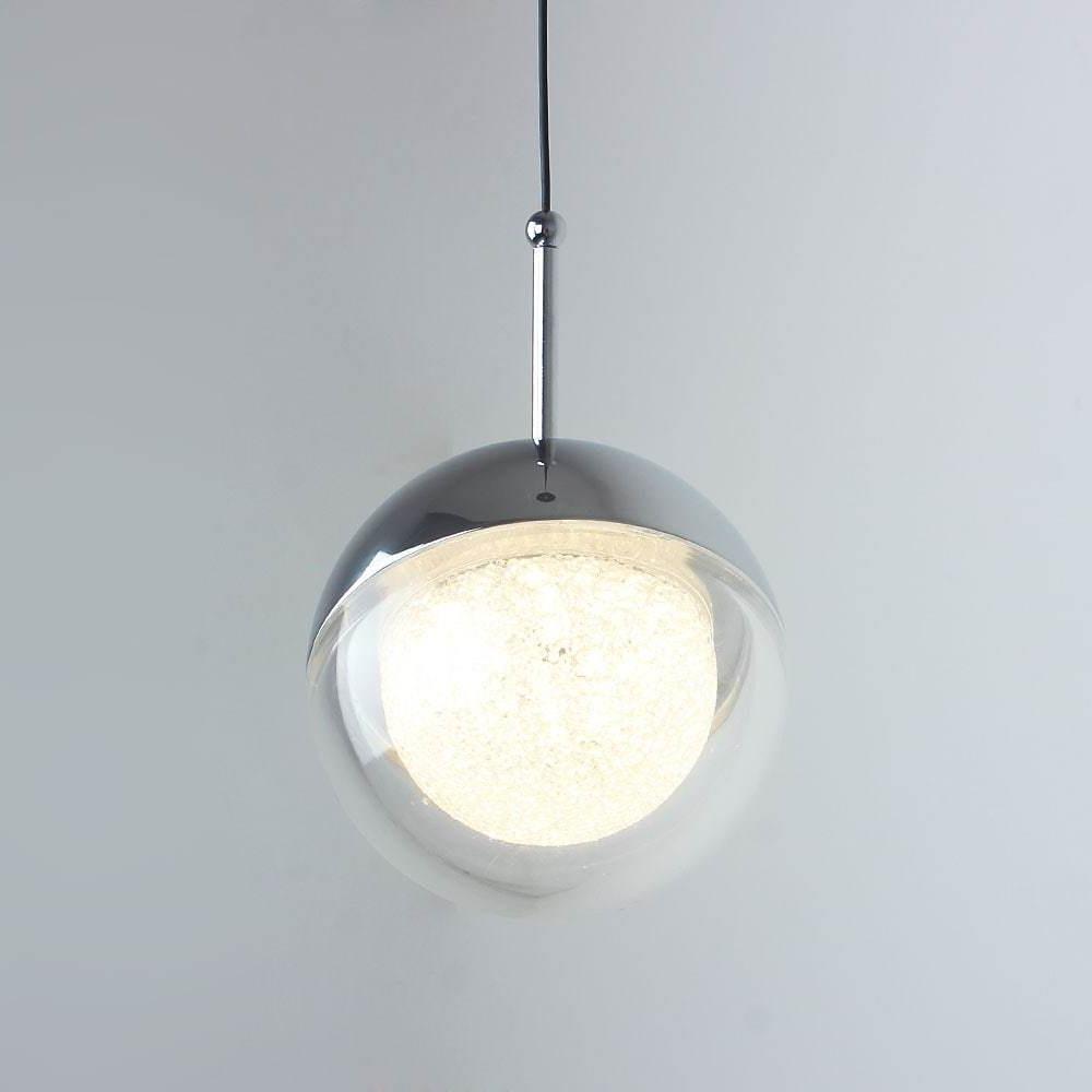 Modern Globe Cluster Pendant Light 6-Light Metal Acrylic Chandelier