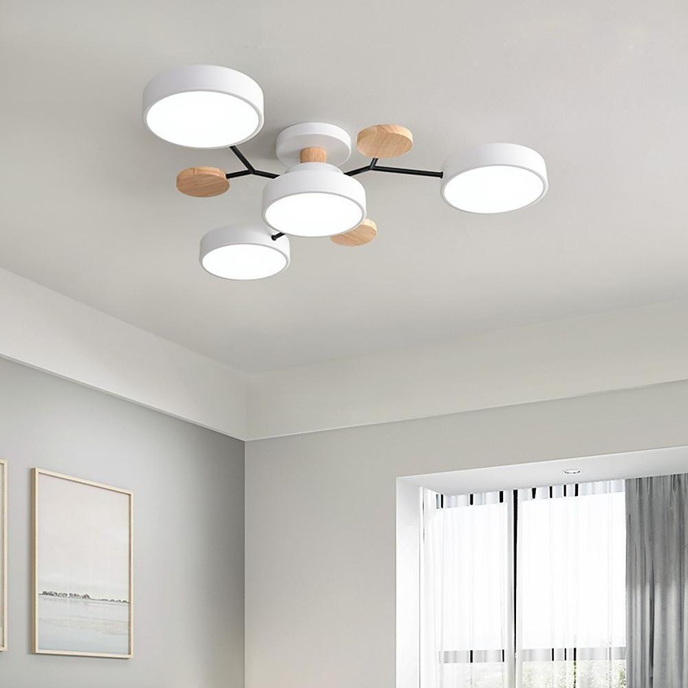Sputnik LED Chandelier Modern Geometric Metal PVC Ceiling Light
